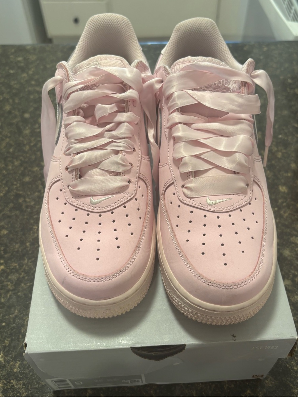 Nike Women's Pink Satin Low-Top Sneakers
